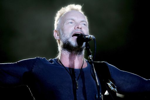 Sting beim Police-Konzert in New York am 4. August 2008