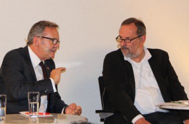 Mariano Tschuor (RTR) und Rudi Schroeder (BRF)