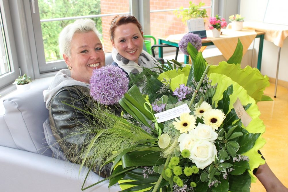 Raumpflegerinnen Margit Reul und Jenny Günzel im Sankt NIkolaus Hospital Eupen