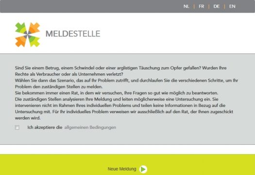 Klick sicher: Meldestelle pointdecontact.belgique.be