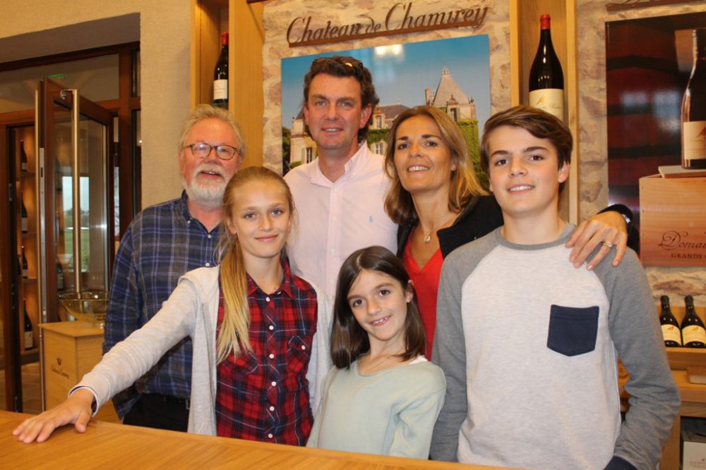 Werner Barth mit der Familie Devillard im Château De Chamirey