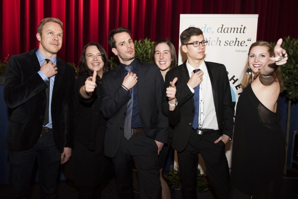 Das Rhetorika-Team von links nach rechts Peter Ohn, Caroline Hagelstein, oliver krings, Anne-Marie Jouck, Sebastian Löfgen und Martine Engels (es fehlen Julie Luxen und Laura Watteeuw).