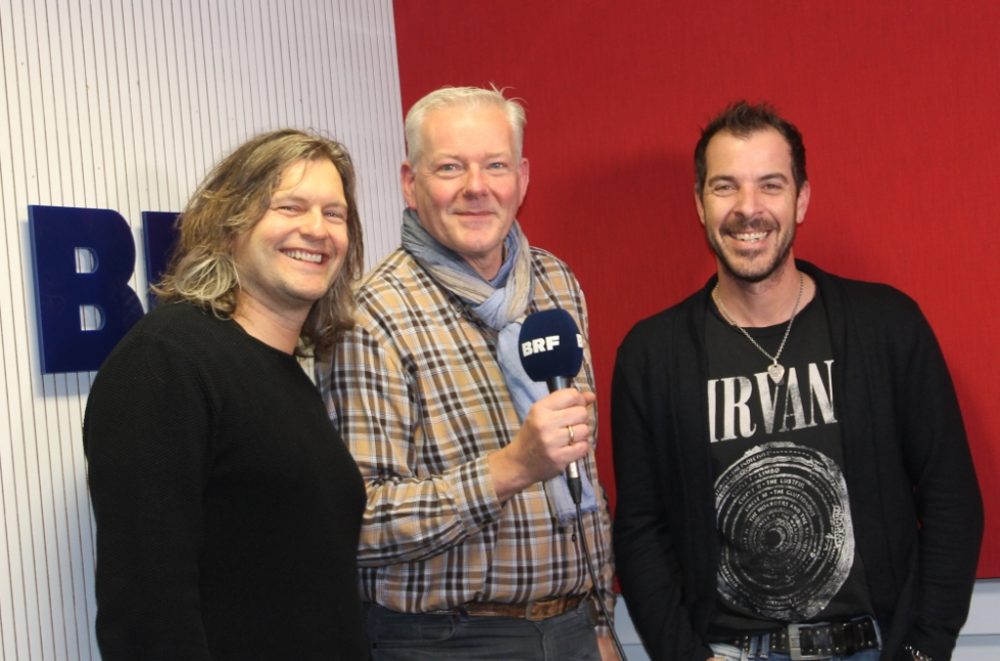 Jürgen "Geppie" Gebhardt und Torben Klein von den Räubern zu Gast bei Alfried Schmitz.