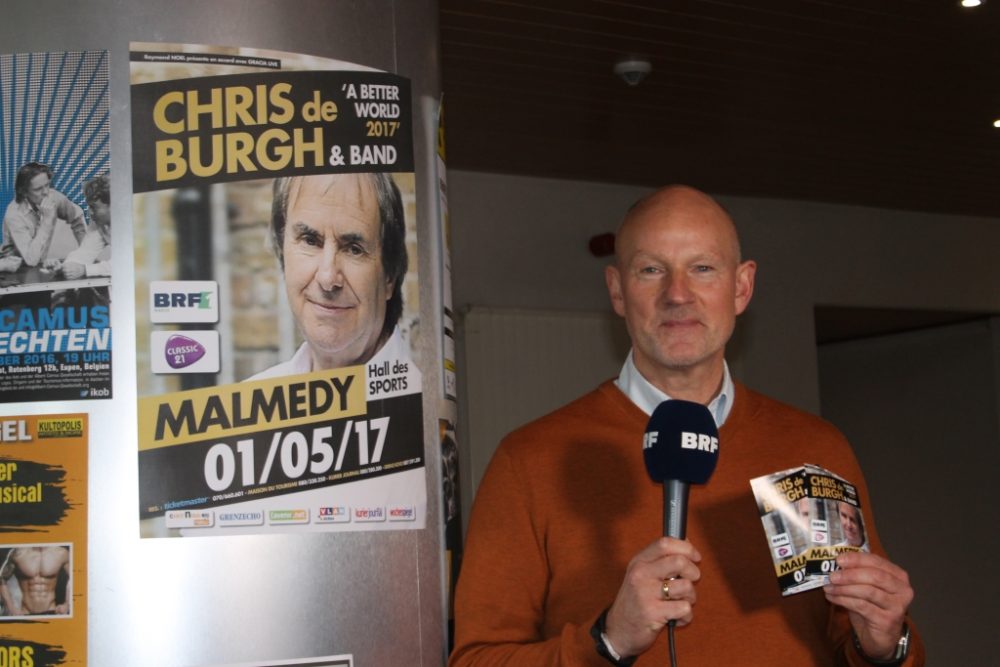 BRF1 Moderator Andreas Ryll mit einem Christ de Burgh-Special in der Oldieshow am 3.12.2016.