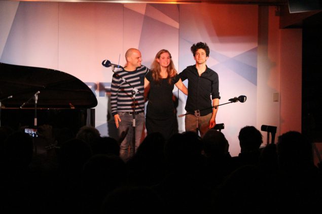 Andy Houscheid mit Dota Kehr und Jan Rohrbach bei der BRF-Liedernacht