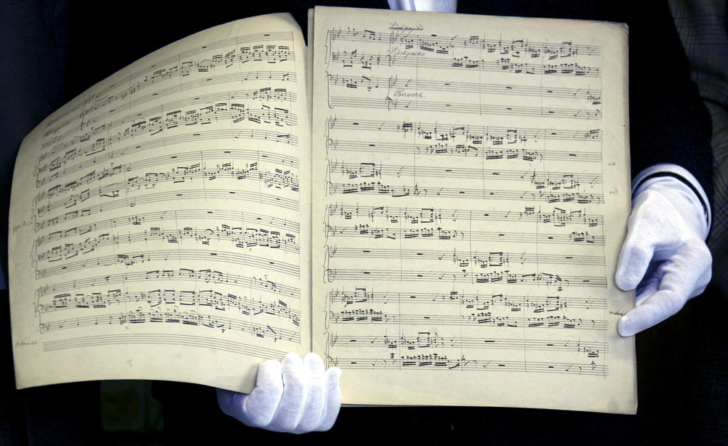 Partitur von Johann Sebastian Bach