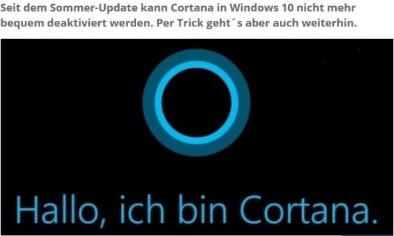 Sprachassistent Cortana bei Windwods 10