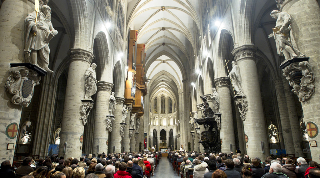Die Brüsseler Kathedrale Saints Michel et Gudule (Bild: Kristof Van Accom/Belga)