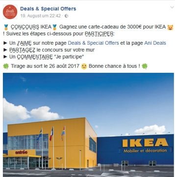 Ikea-Fake-Gewinnspiel
