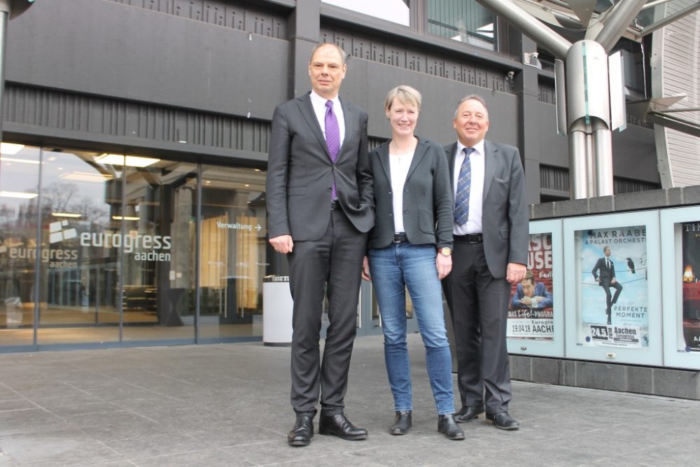 Eurogress Pressegespräch 2018 (vlnr) Manfred Sicking, Kristina Wulf und Klaus-Dieter Jacoby (Foto: BRF)