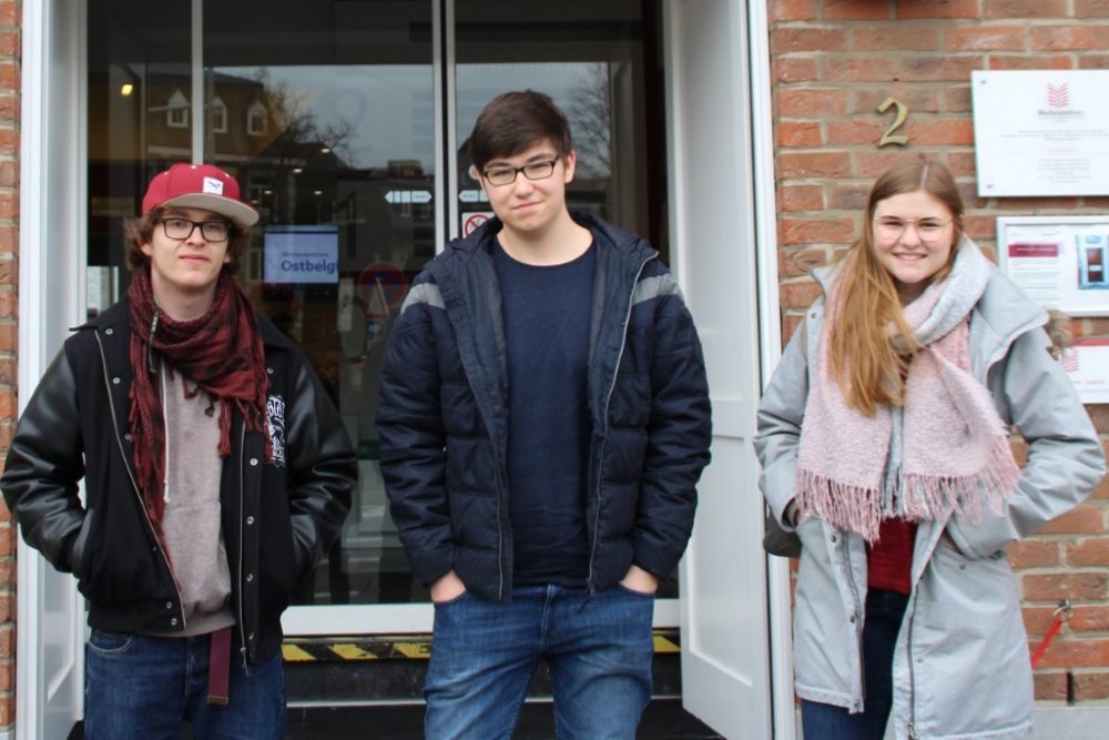 Media and Me 2019: die ostbelgischen Teilnehmer Mick, Noah und Celeste (Foto: Medienzentrum)