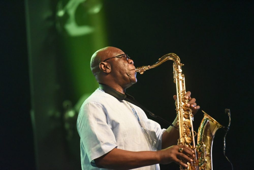 Manu Dibango im Juni 2018 (Bild: Sia Kambou/AFP)