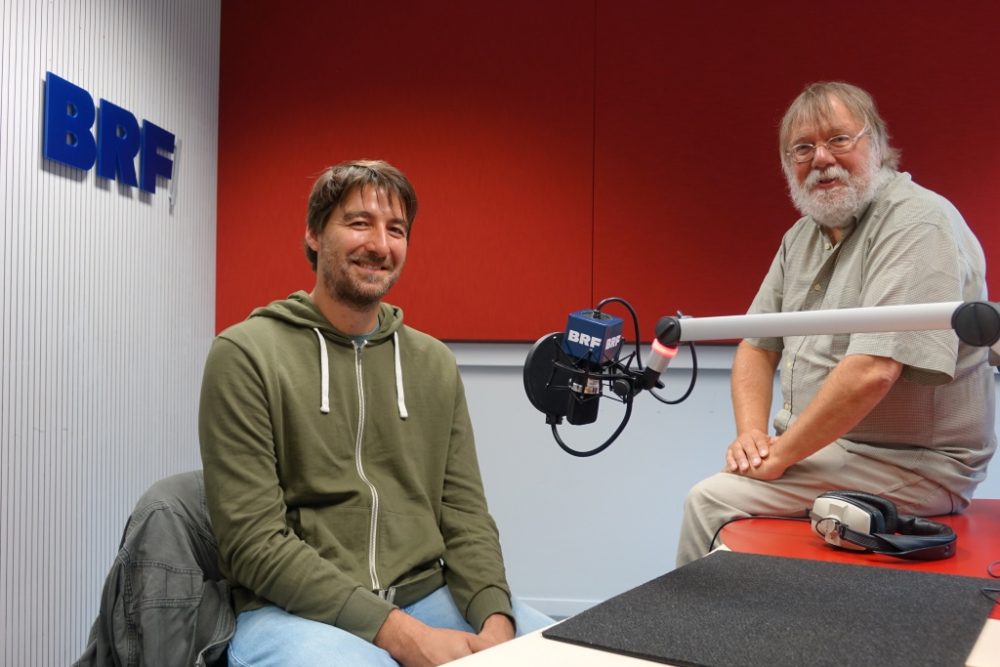 Bernhard Schüler vom Triosence im BRF-Studio bei Hans Reul (Bild: Renate Ducomble/BRF)