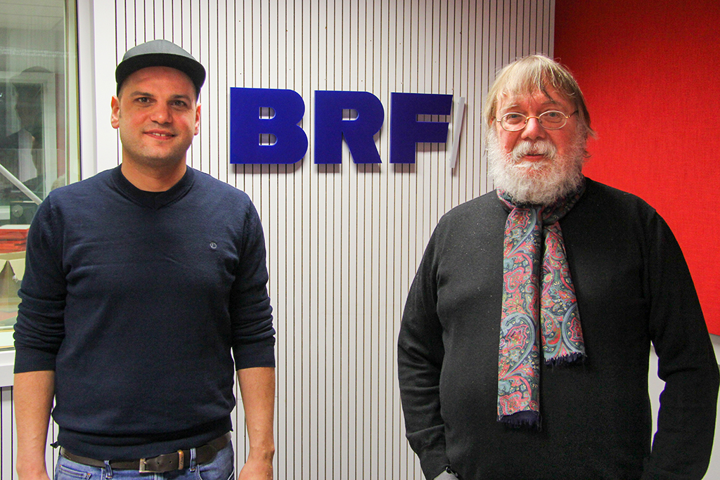 Andy Houscheid und BRF-Musikredakteur Hans Reul (Bild: Olivier Krickel/BRF)