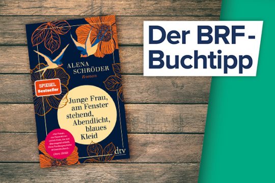 Der Buchtipp auf BRF1: "Junge Frau, am Fenster stehend, Abendlicht, blaues Kleid" von Alena Schröder (dtv Verlag)