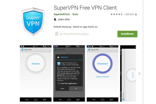 Screenshot SuperVPN