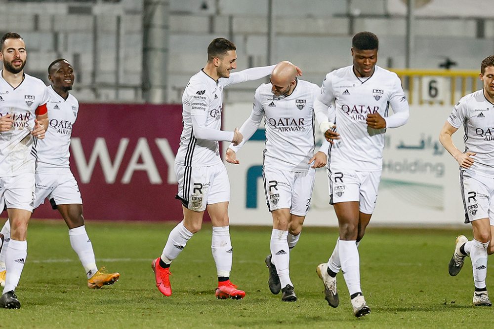 Jonathan Heris lässt sich für das 1:0 gegen Gent feiern (Bild: Bruno Fahy/Belga)