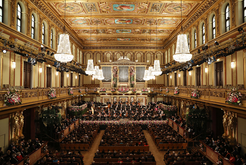 Das Neujahrskonzert im Musikvereinssaal (Bild: Wiener Philharmoniker/Dieter Nagl/AFP)