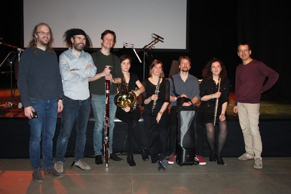 Wolfgang Delnui (l), Christian Klinkenberg (2vl) und Paul Pankert (r) mit dem Ensemble Styx bei den Belgian Music Days (Bild: Andreas Lejeune/BRF)