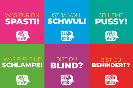 Die neue Kampagne des Rats der deutschsprachigen Jugend: "Sprache zeigt Respekt" (Bild: RDJ/Jugendinfo)