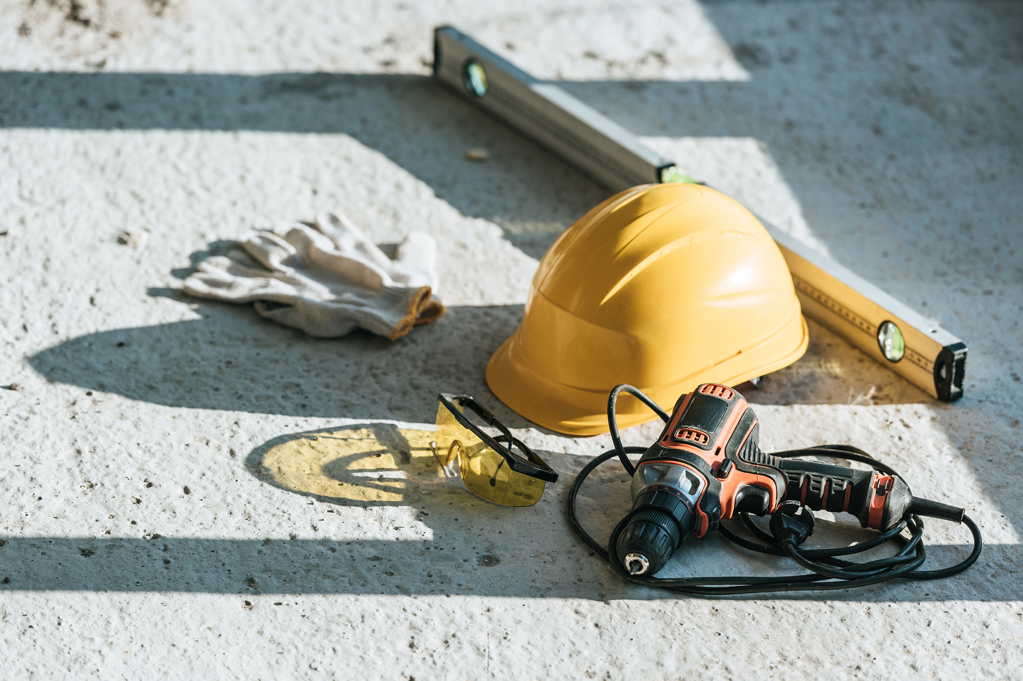 Material auf der Baustelle