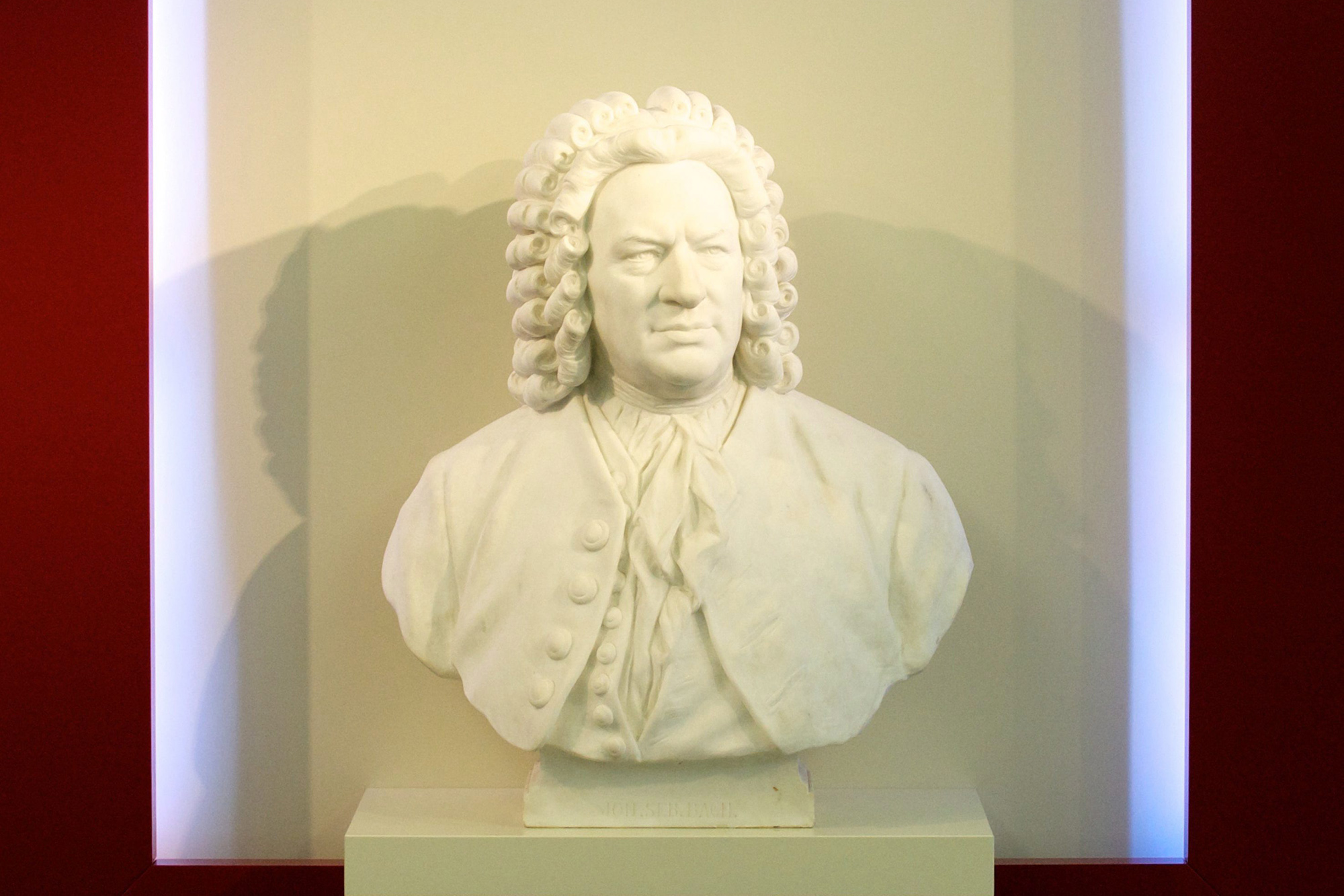 Büste von Johann Sebastian Bach im Bach-Archiv in Leipzig