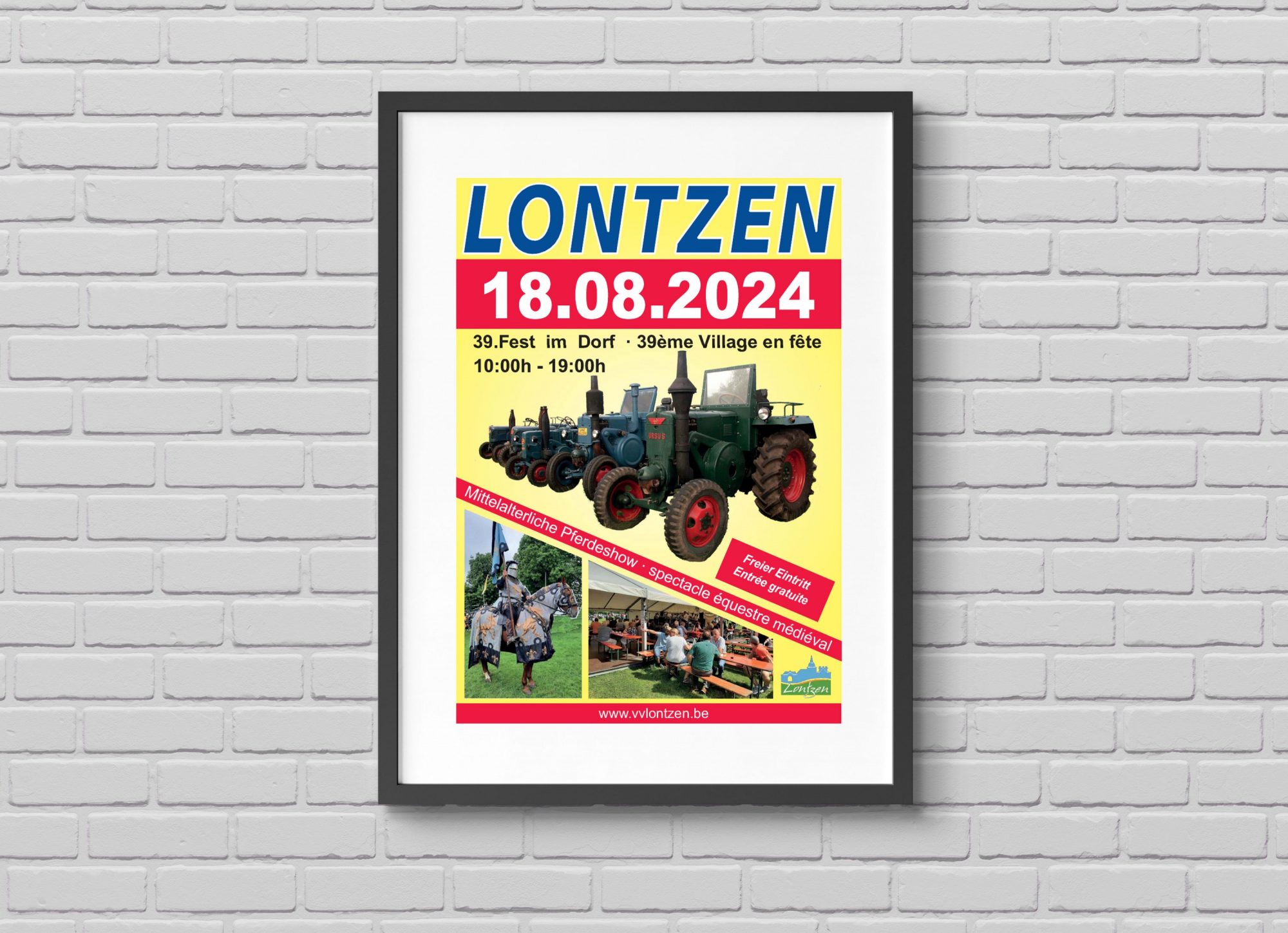 Plakat zum Dorffest in Lontzen