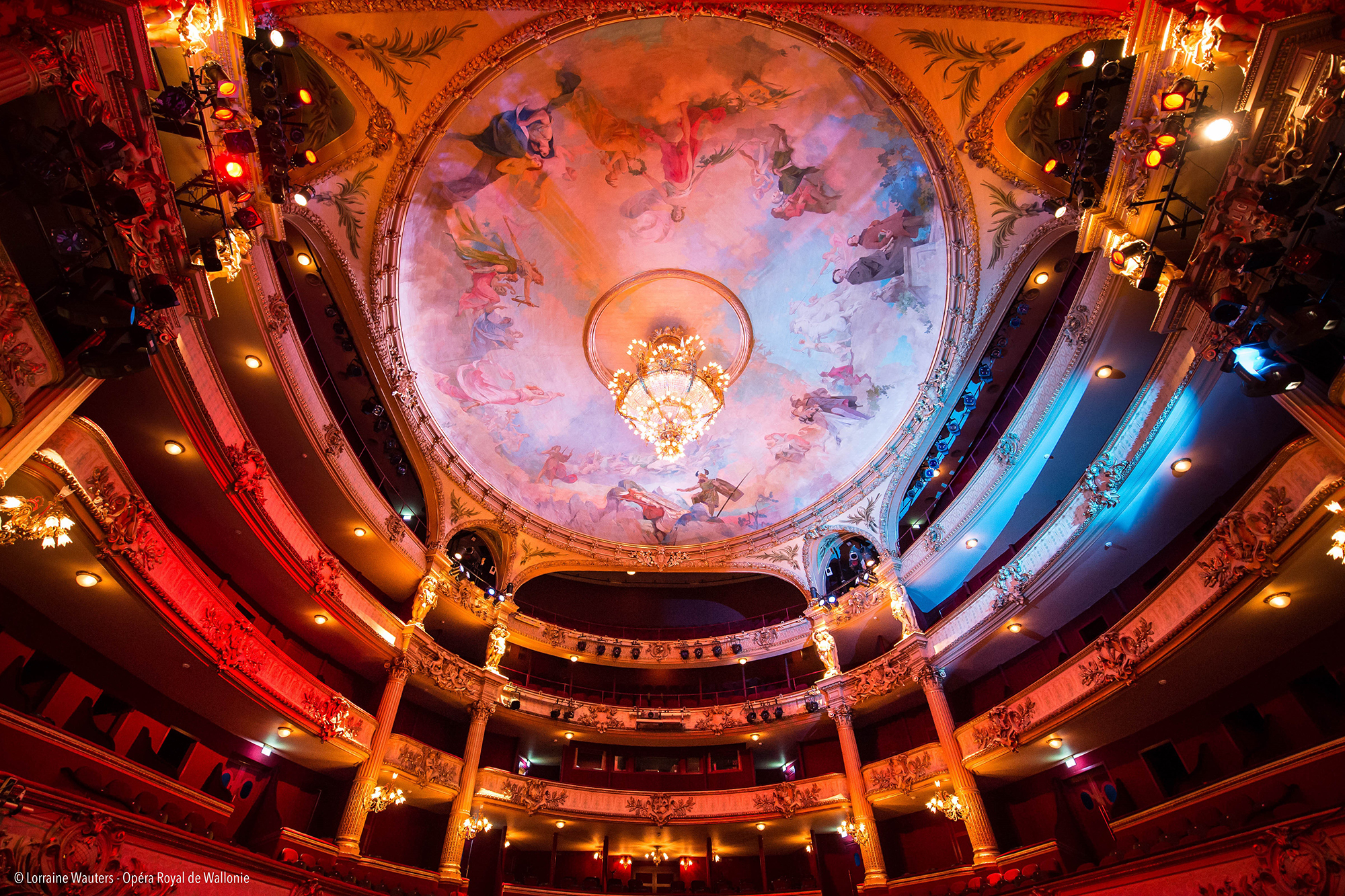 Der Theatersaal der Königlichen Oper der Wallonie