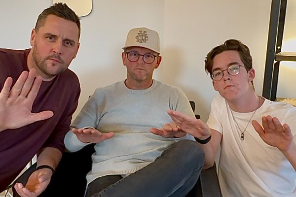 Die Brüder Yannick und Mirko Braem zusammen mit Mirkos Sohn Calvin