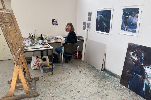 Christa Wintgens in ihrem Atelier