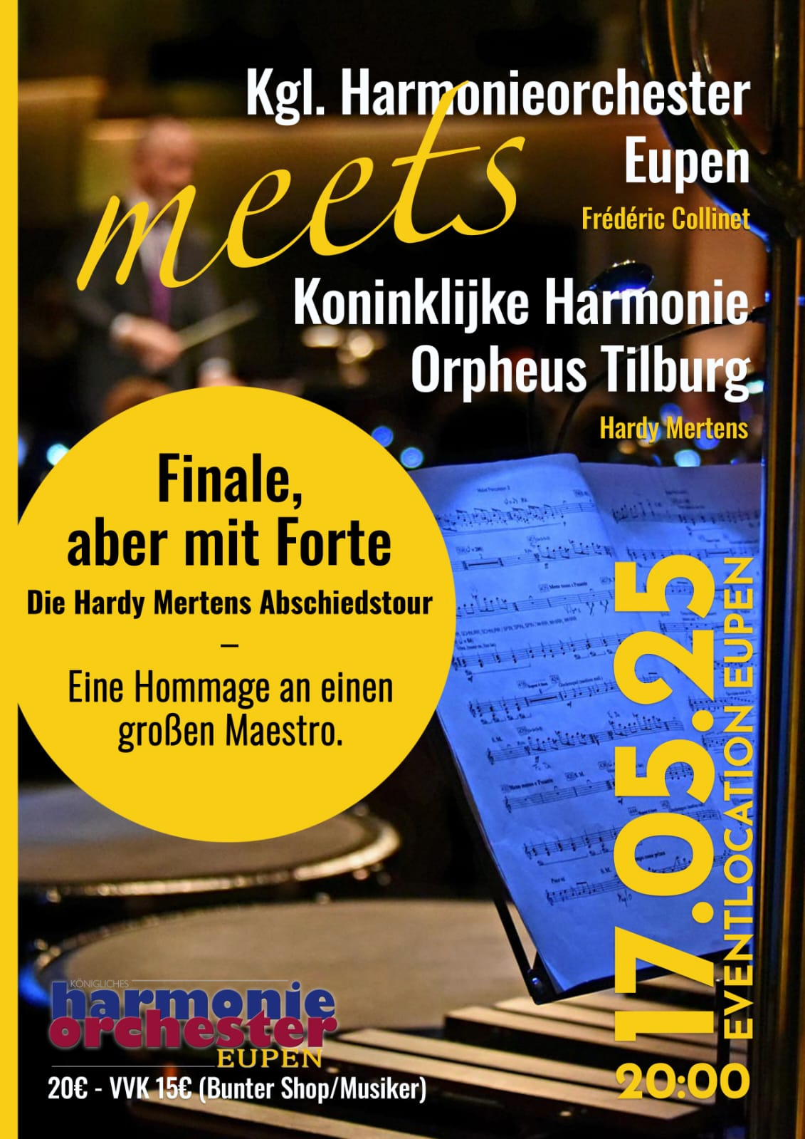 Konzert des Königlichen Harmonieorchesters Eupen mit der "Koninklijke Harmonie Orpheus" aus Tilburg