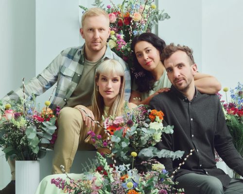 Nelja: Jonas Veirman, Floor Denil, Muriel Urquidi, Leander Moens