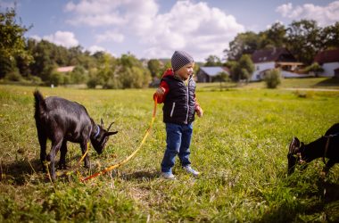 Kind mit Ziege